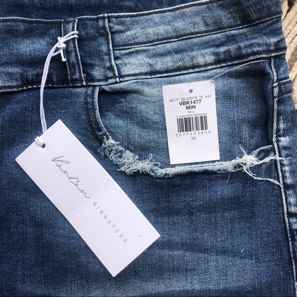 New Plus Size Kancan Jean Shorts High Rise Bermuda Size 36 - Picture 4 of 7